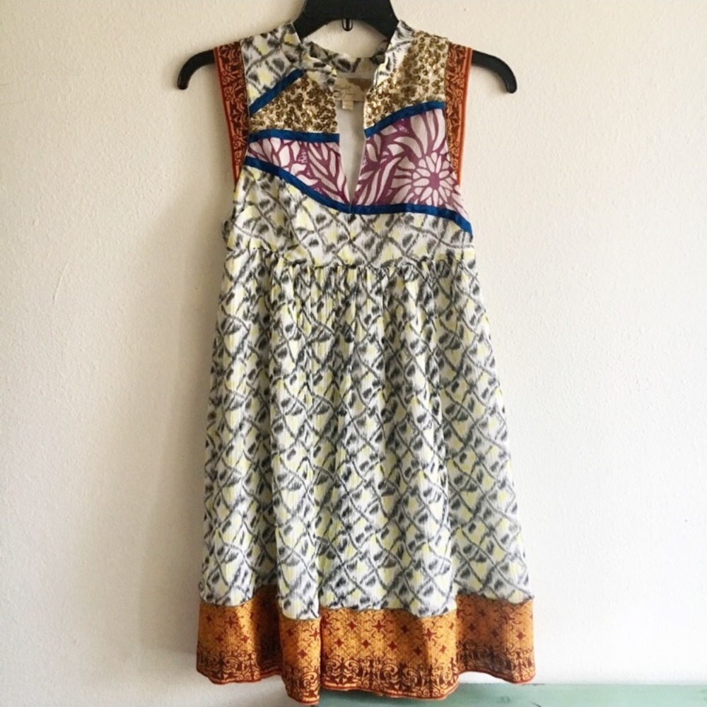 Elizabeth & James Sequin Multicolor Tunic Dress XS